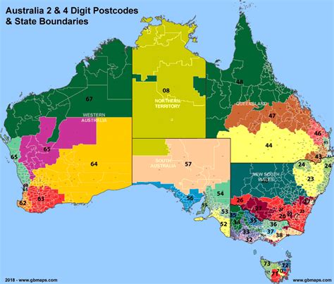 map of australian postcodes.